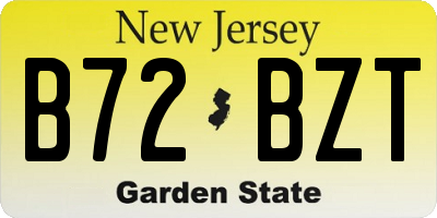 NJ license plate B72BZT