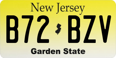 NJ license plate B72BZV