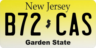 NJ license plate B72CAS
