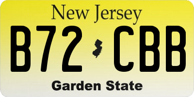 NJ license plate B72CBB