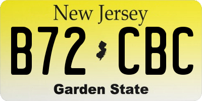 NJ license plate B72CBC