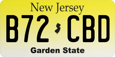 NJ license plate B72CBD