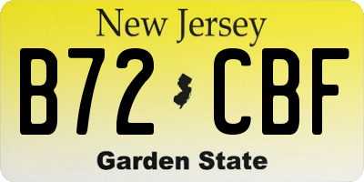 NJ license plate B72CBF