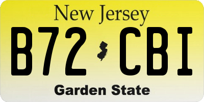 NJ license plate B72CBI