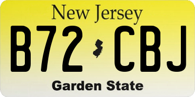 NJ license plate B72CBJ