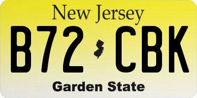 NJ license plate B72CBK