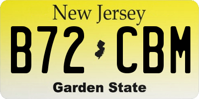 NJ license plate B72CBM