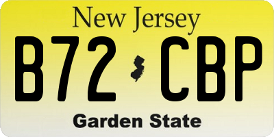 NJ license plate B72CBP