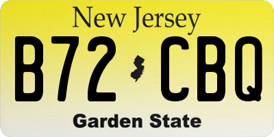 NJ license plate B72CBQ