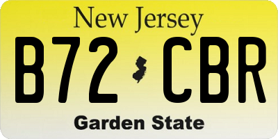 NJ license plate B72CBR
