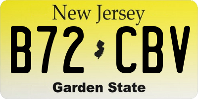 NJ license plate B72CBV