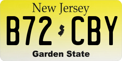 NJ license plate B72CBY