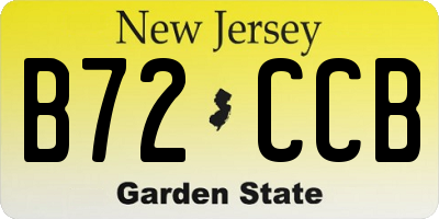 NJ license plate B72CCB
