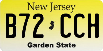 NJ license plate B72CCH