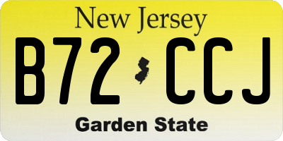 NJ license plate B72CCJ