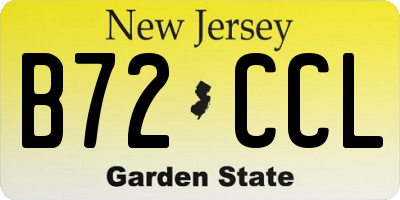 NJ license plate B72CCL