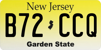 NJ license plate B72CCQ