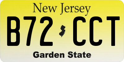 NJ license plate B72CCT