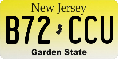 NJ license plate B72CCU