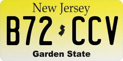 NJ license plate B72CCV