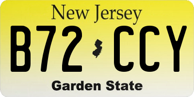 NJ license plate B72CCY