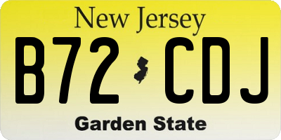 NJ license plate B72CDJ