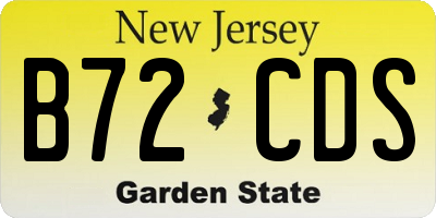 NJ license plate B72CDS
