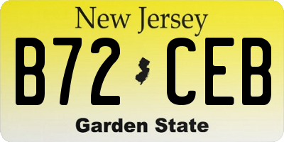 NJ license plate B72CEB