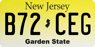 NJ license plate B72CEG