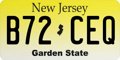 NJ license plate B72CEQ