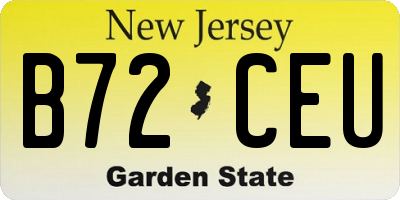 NJ license plate B72CEU