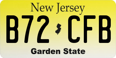NJ license plate B72CFB