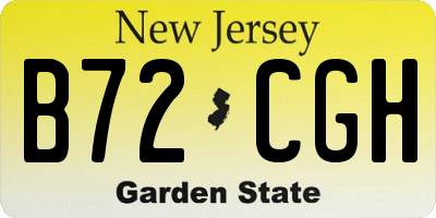 NJ license plate B72CGH