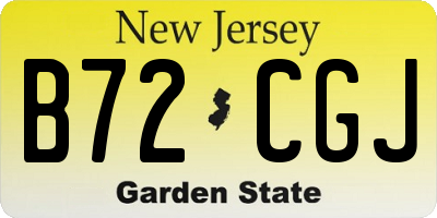 NJ license plate B72CGJ
