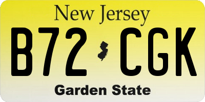 NJ license plate B72CGK