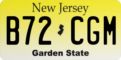 NJ license plate B72CGM