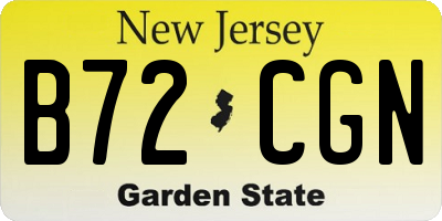 NJ license plate B72CGN