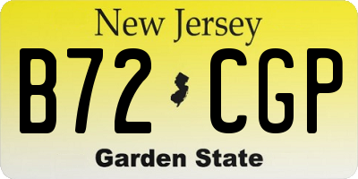 NJ license plate B72CGP