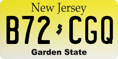 NJ license plate B72CGQ