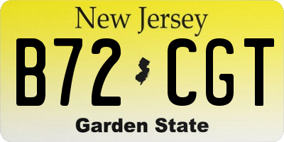 NJ license plate B72CGT