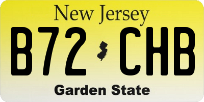 NJ license plate B72CHB
