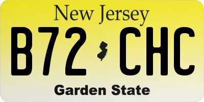 NJ license plate B72CHC