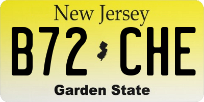 NJ license plate B72CHE
