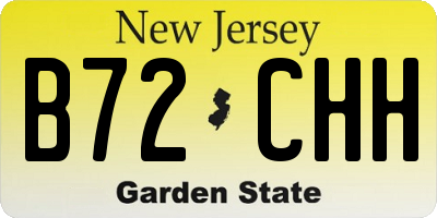 NJ license plate B72CHH
