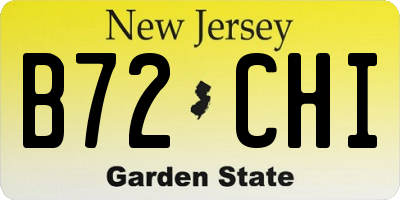 NJ license plate B72CHI