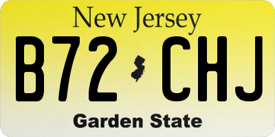 NJ license plate B72CHJ