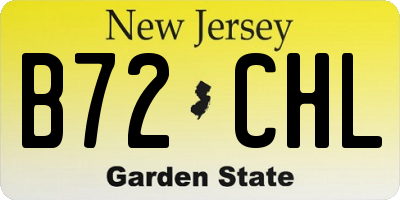 NJ license plate B72CHL