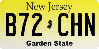 NJ license plate B72CHN