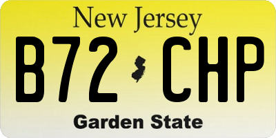 NJ license plate B72CHP