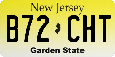 NJ license plate B72CHT